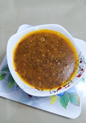 صورة لوصفة عدس بجبة بالصلصة