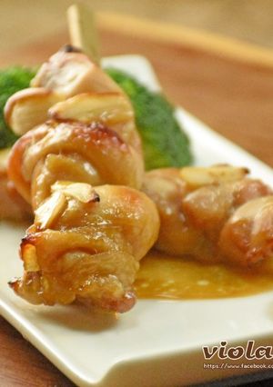 奶油蒜味雞腿串 的食譜成品照片