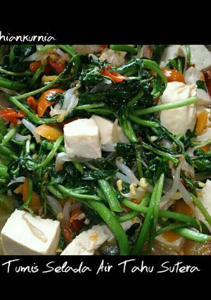 Foto resep Tumis Selada Air Tahu Sutera
