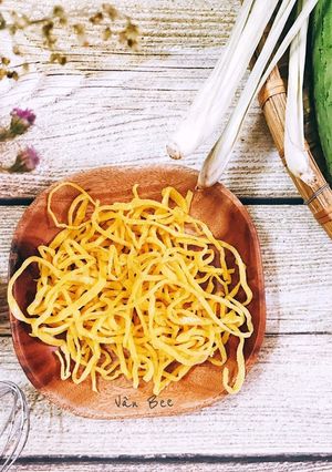 Hình của món Ăn dặm- Mì trứng tươi - mì Udon cho bé ăn dặm.