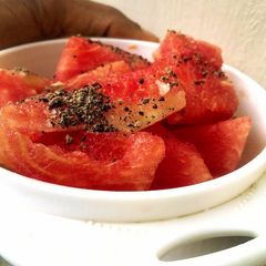 A picture of Watermelon Salad.