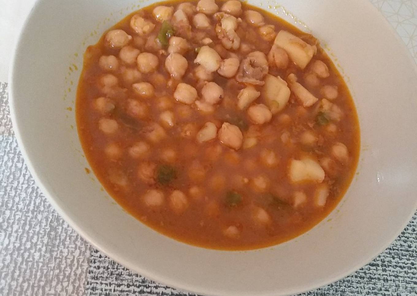 Chocos con garbanzos