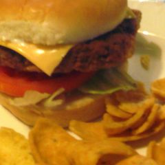 A picture of Chickpea &Salmon Patty burgers.
