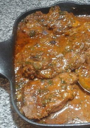 Una foto de Hígado en salsa con crema