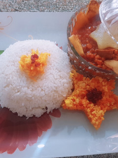 عکسی از دستور کته پلو همراه با قیمه جااان😋