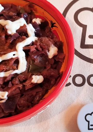 Une photo de Ragoût des 2 choux à la viande et à la sauce tomate