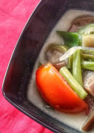 A picture of Sayur Lodeh / Vegetable in Coconut Milk Soup.