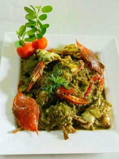 A picture of Green masala crab.