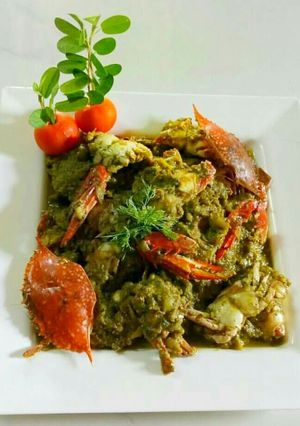 A picture of Green masala crab.
