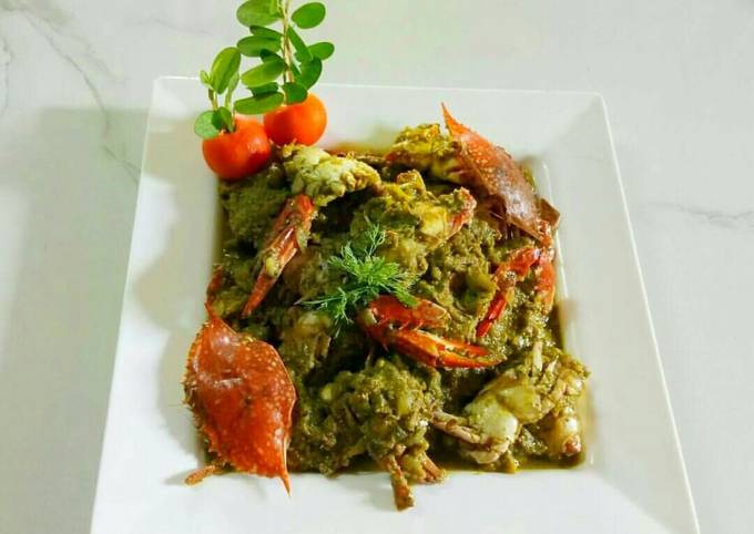 Green masala crab