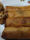 Spring Rolls with Spicy Basil Mushroom Filling (Vegetarian)