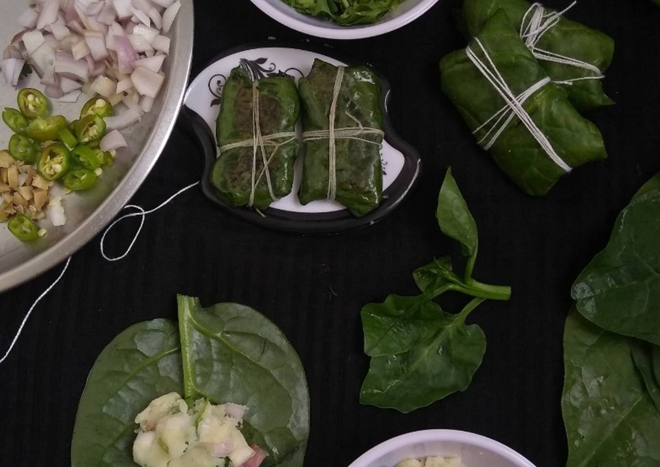 Malabar Spinach Wrap