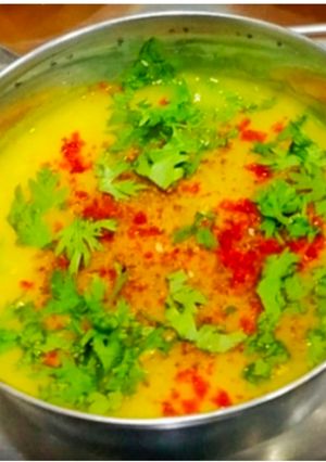 A picture of Maharashtrian Moog Daal Varan.