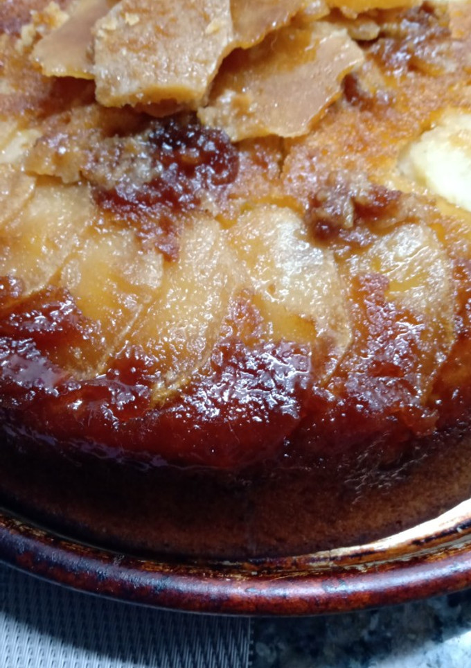 Una foto de Torta invertida de manzana sin manteca