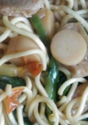 Foto resep Mie kangkung saos tiram