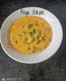 Bhindi Kadhi - fusion of Gujarati Kadhi with Bhindi