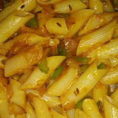 Indian style pasta A picture of Indian style pasta.