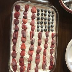 A picture of 4th july short cake.