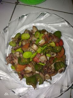 Foto resep Cumi asin pete pedas