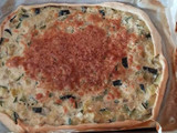 Quiche de calabacín y puerro vegana