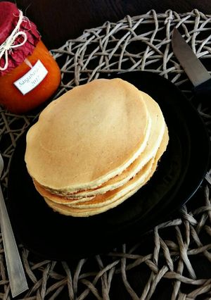 Laktózmentes, zabos, amerikai palacsinta recept fotója