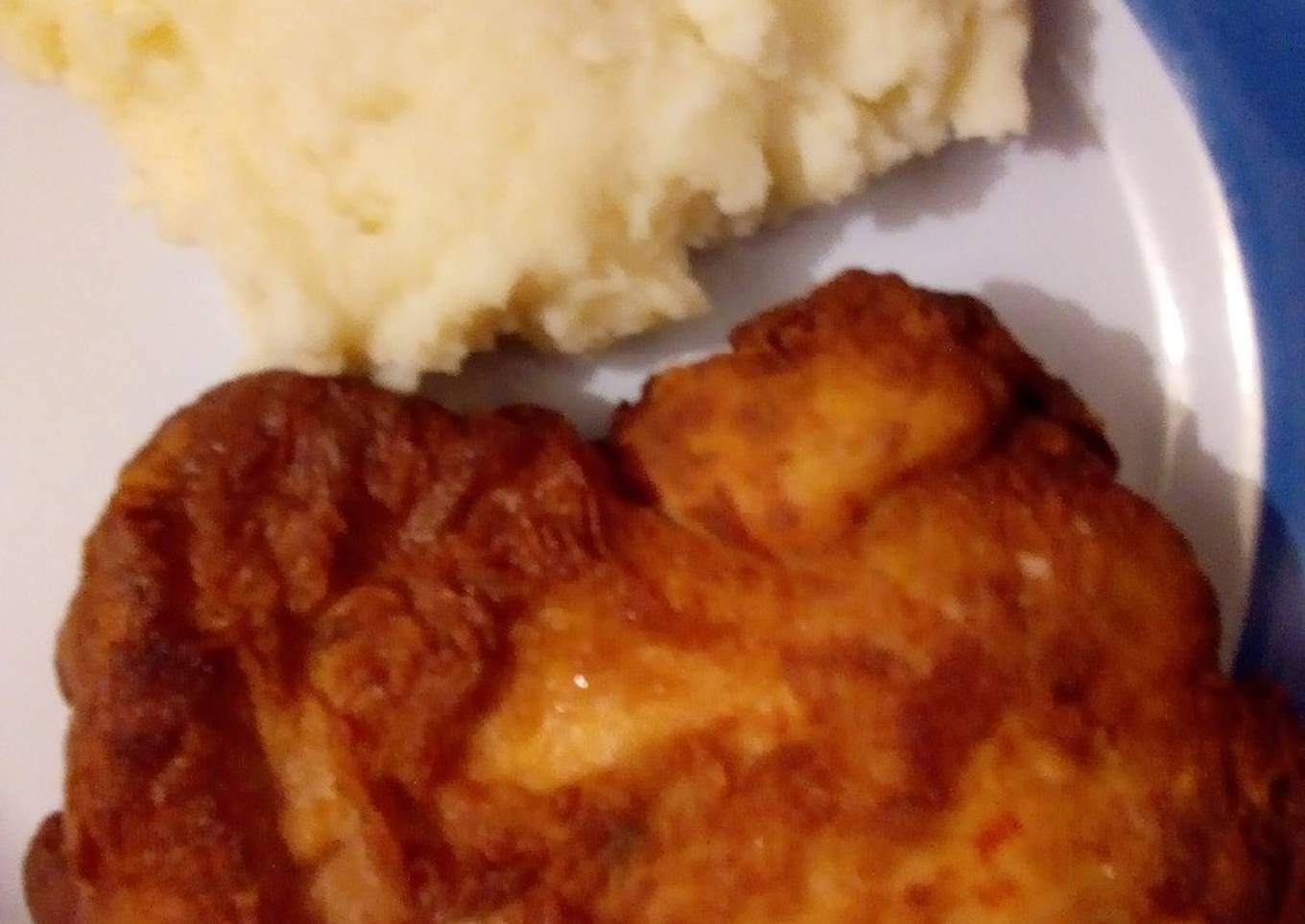 Pollo frito con costra