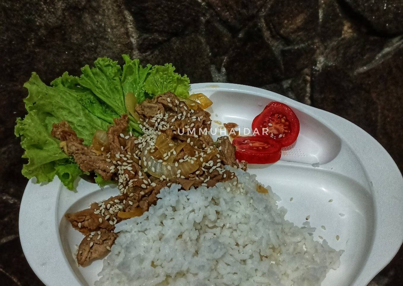 Beef teriyaki ala yoshinoya