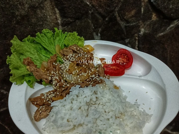 Langkah Mudah untuk Menyiapkan Resep Beef teriyaki ala yoshinoya yang Lezat Sekali