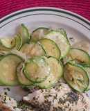Calabacitas salteadas con queso parmesano