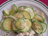Calabacitas salteadas con queso parmesano