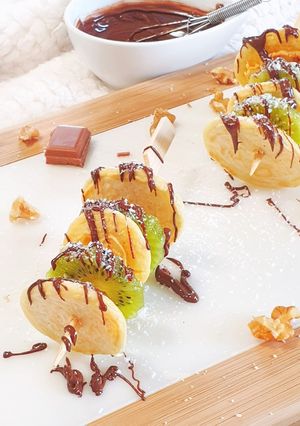 Une photo de Brochettes mini-pancakes