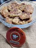 Panquequitos de manzana y mantequilla de maní BLW