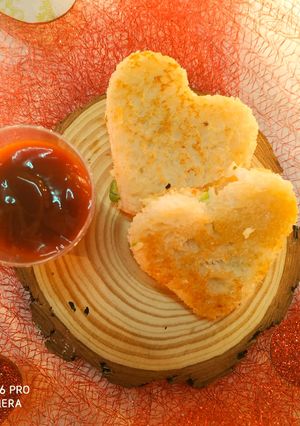 A picture of Heart Stuffed Sandwiches.