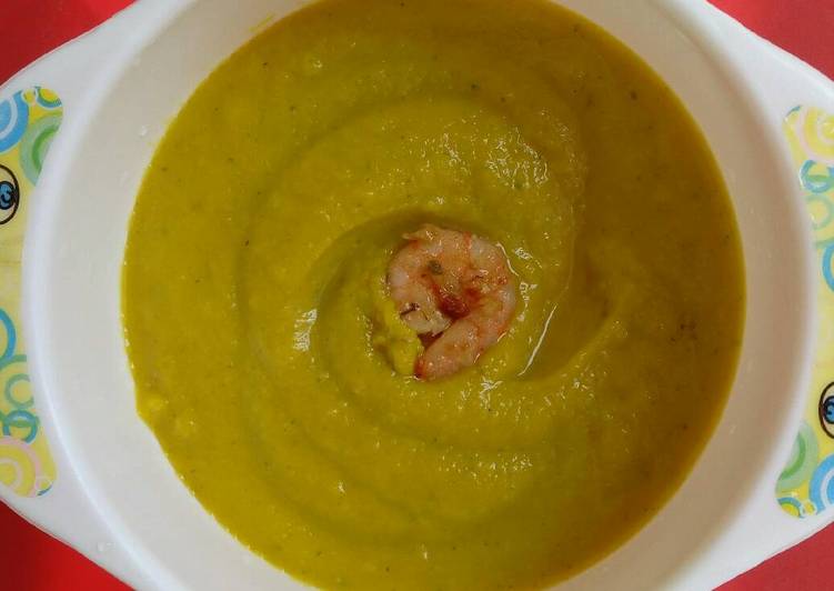 Cara Gampang Membuat MPASI 8m+ : Bubur Ocha Udang 4* + Evoo, Bisa Manjain Lidah