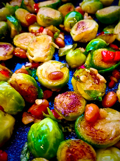 A picture of Brussels Sprouts in Soya Bean Paste.