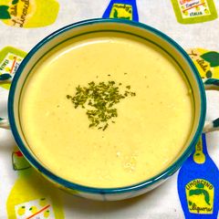 A picture of Corn & Sweet Potato Rich Cold Potage Soup.