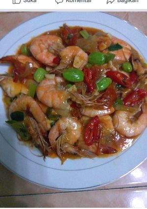 Foto resep Tumis udang Petai saus Tomat