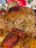 Honey garlic roasted chicken thighs