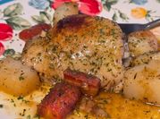 A picture of honey garlic chicken