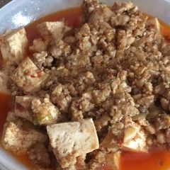 A picture of Szechuan Mapo tofu.