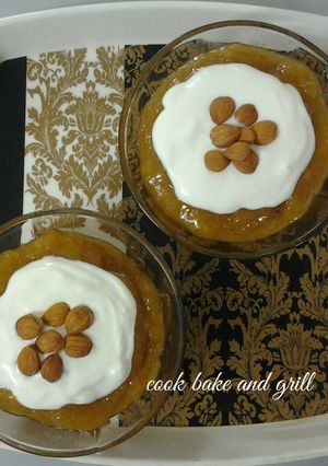 A picture of Qubani/Khubani ka meetha(Stewed Apricot dessert).
