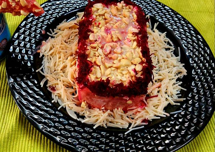 Recipe of Perfect Beetroot Peanut Kulfi