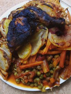 صورة لوصفة رز مع الدجاج