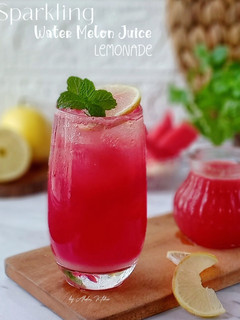 Foto resep Sparkling Water Melon Juice Lemonade