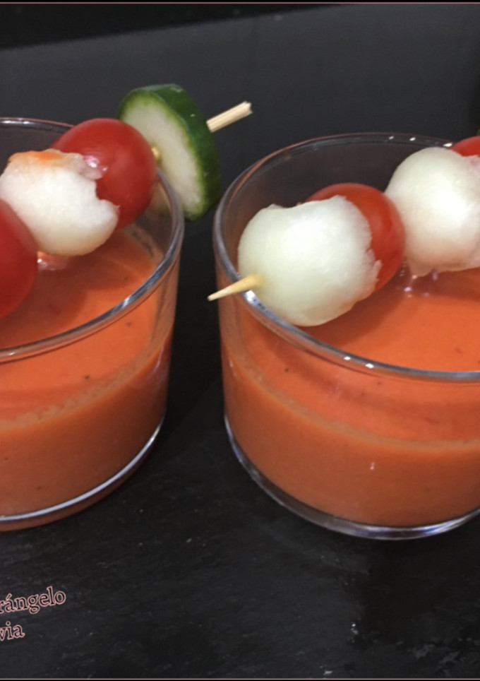 Una foto de Gazpacho con melón