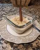 Natillas con harina de arroz y nueces. Sin lactosa