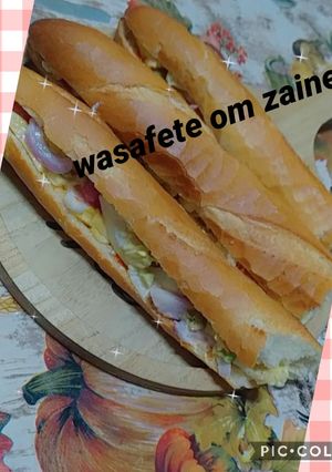 صورة لوصفة ساندويتش بسيطة بالبطاطا مقلية 🥔 والسلطة 🥗