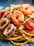Spaghetti con Gamberi e Calamari