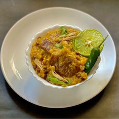 A picture of Mutton Haleem Kolkata style.