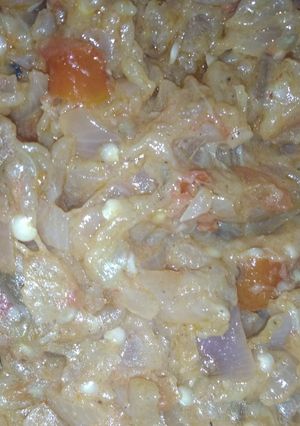 A picture of Baingan bharta.